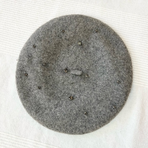 H&M Felted Wool Rhinestone Beret - Picture 3 of 14